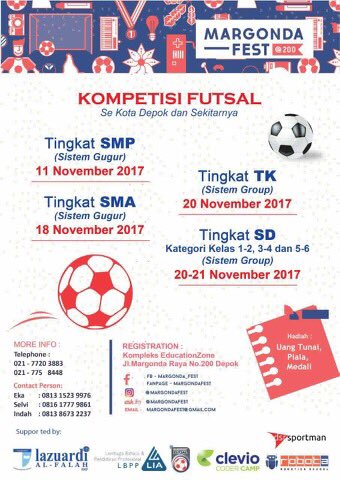 depokita's tweet photo. Margonda Fest (kompetisi tingkat TK-SMA se-Kota Depok & sekitar) @ Kompleks Education Zone #Depok #EventDPK #LombaDPK #EventDepok https://t.co/qaZffnapm6