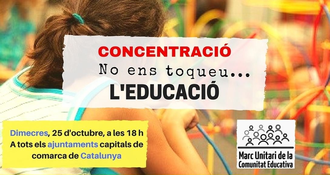 embatOLC's tweet photo. Defensem la nostra escola. Cap a un nou model educatiu català popular i alliberador. #noLEC #no155 #síCENU https://t.co/VBvlViOMK5