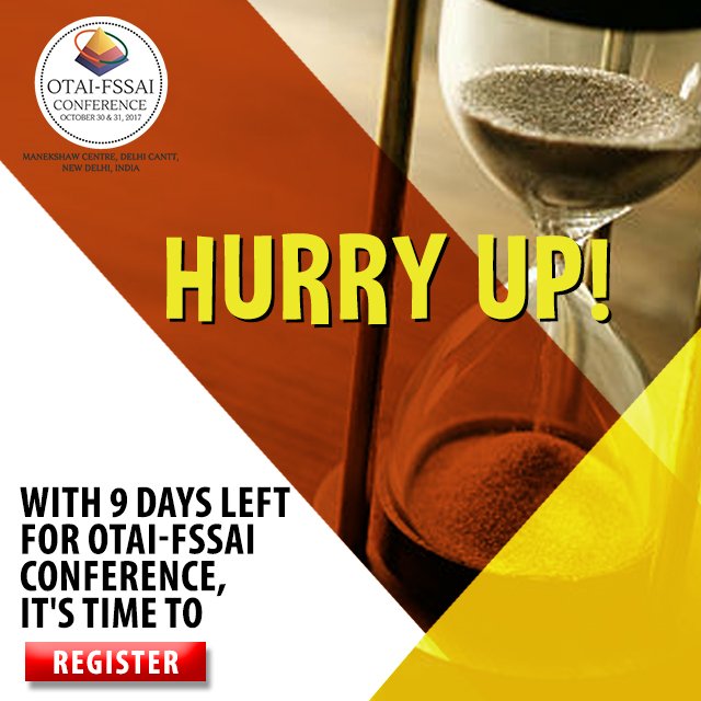 #OTAI-FSSAI conference attracts investment &amp; opportunities in the value chain. We invite you to be a part of “US”- bit.ly/2iwCRrz