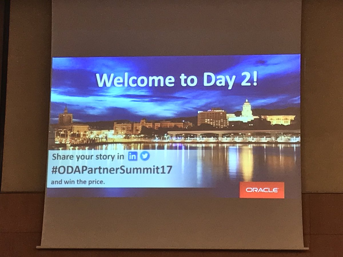MarcBourgier's tweet photo. C’est partie pour le Day 2 de l’ODA Partner Summit 2017 ! @EasyBlogs #ODAPartnerSummit17 https://t.co/WB6gkoq4Lw