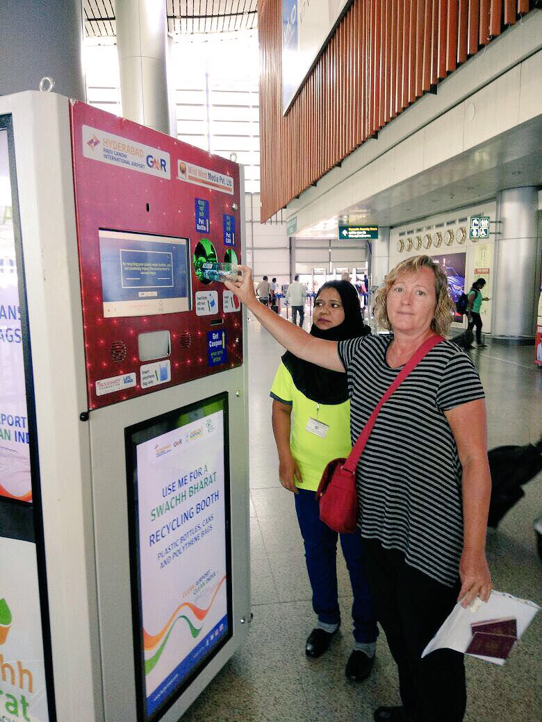 RebotWWM's tweet photo. We are proud to announce that we have installed 2‘SwachhBharatRecyclingMachines’ @RGIAHyd
#WildWestMedia #RGIA #FirstAirport #Recycle https://t.co/imSciiIWdj