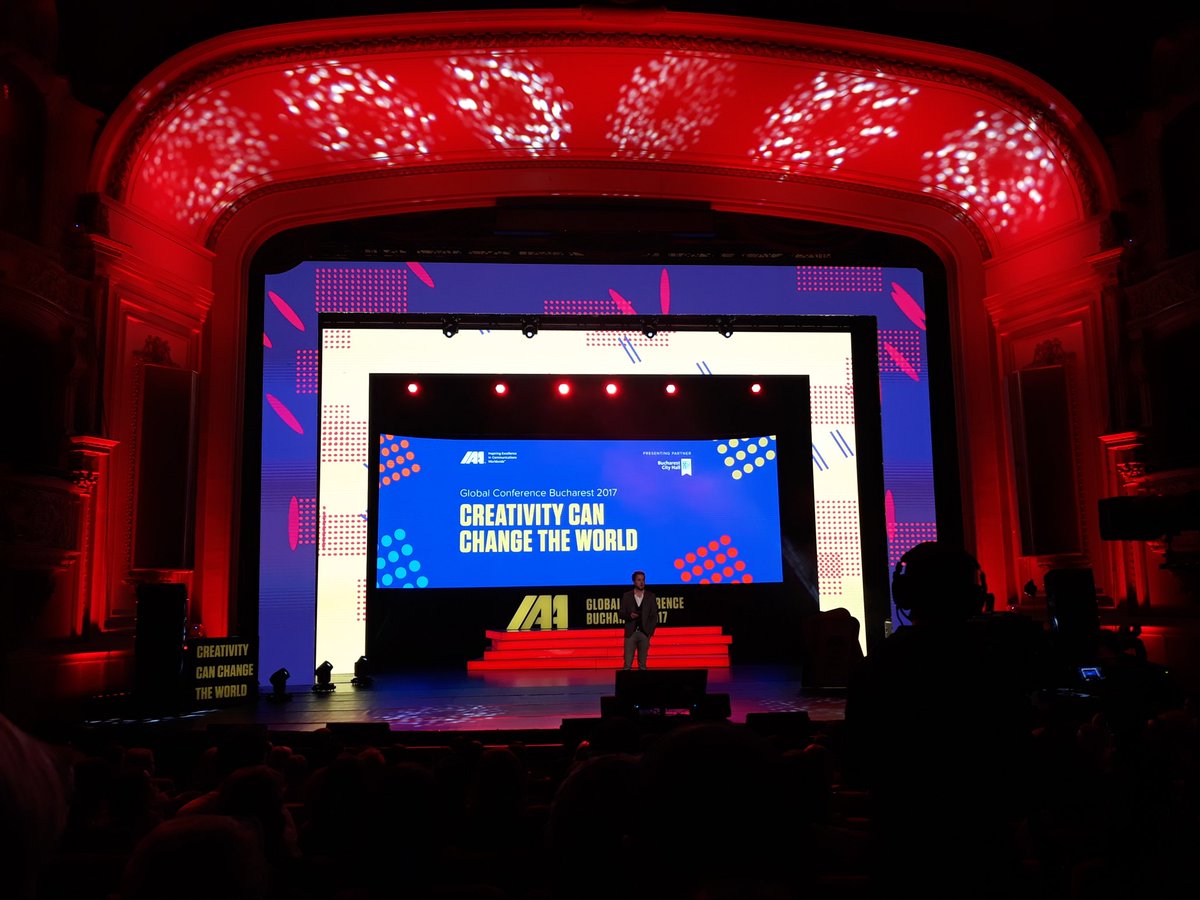 B_Transilvania's tweet photo. Start #IAAGlobalConference, Bucuresti: Creativity Can Cange the World #BTproudpartner https://t.co/IFQYzmZrd5
