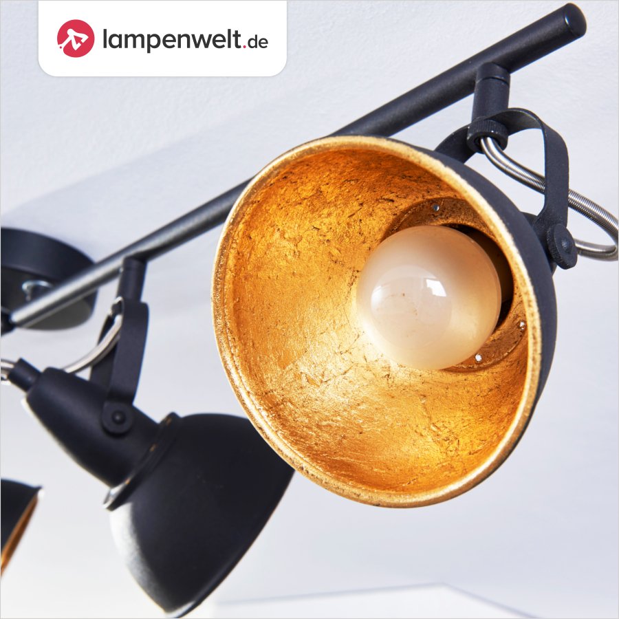 Behaglichstes #Licht spenden die #Trend-Leuchten in Schwarz &amp; Gold. Ideal für gemütliche Wohnräume. Jetzt entdecken: lampenwelt.de/schwarzgoldtre…