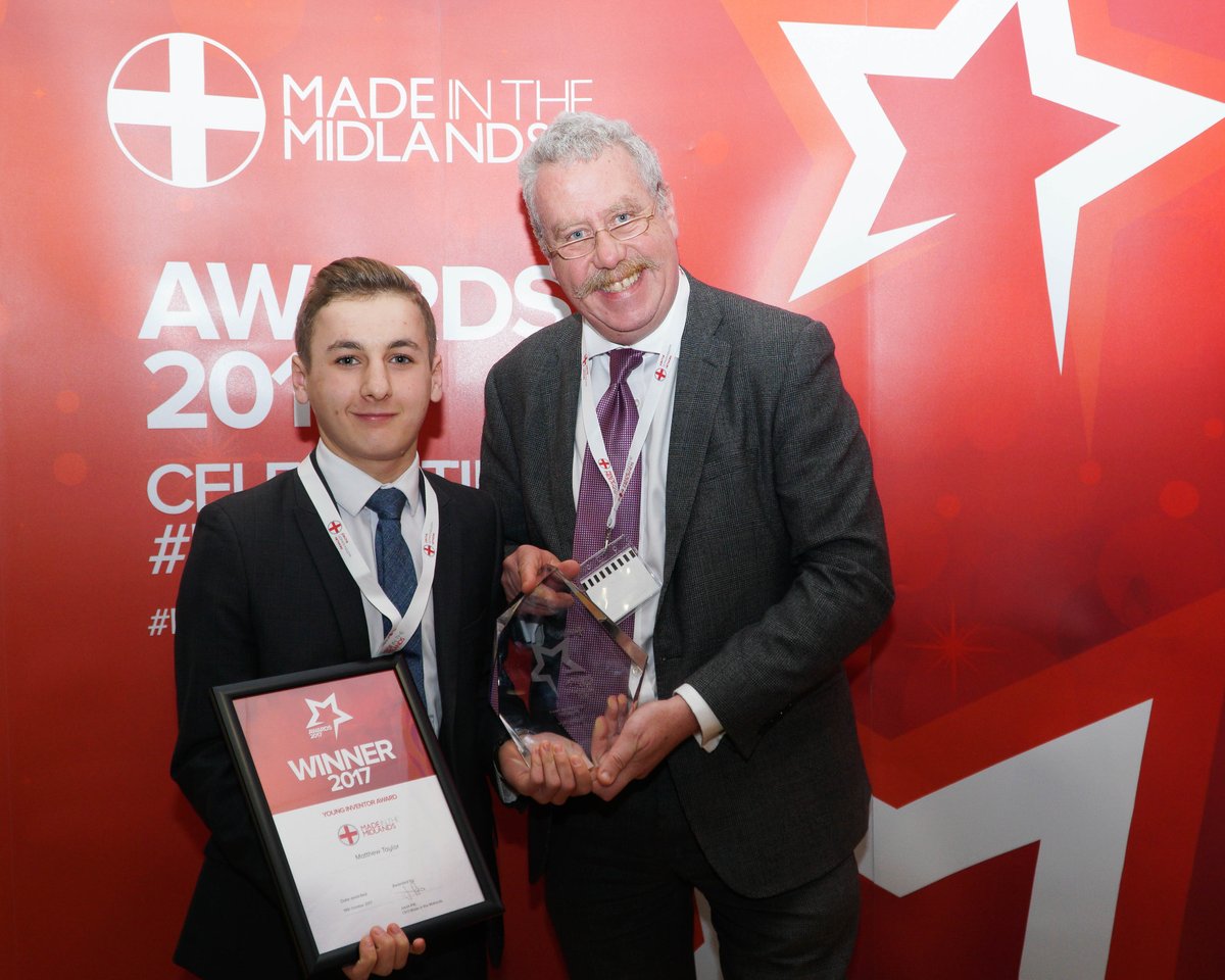 Young Inventor winner Matthew Taylor at #MIMAwards2017 The future is bright for this young man and <a href="/centralcollnott/">Kevin Green</a> #MIMfamily #UKmfg
