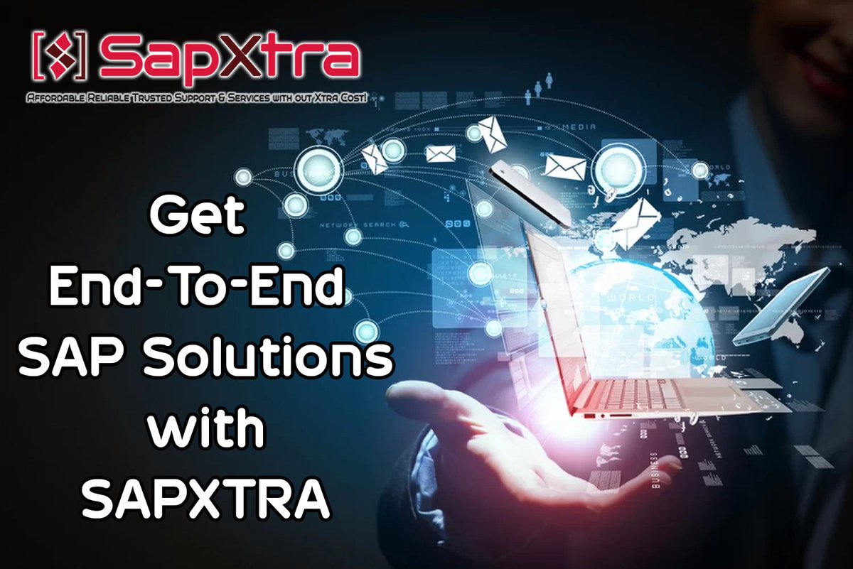 SAPXTRA's tweet photo. Get End-To-End Solutions with Sapxtra.
 visit -https://t.co/6V2hKAZJXF
#SAPService #SAPsupport #Managementconsulting #ITservices https://t.co/uoZ12KsCSJ
