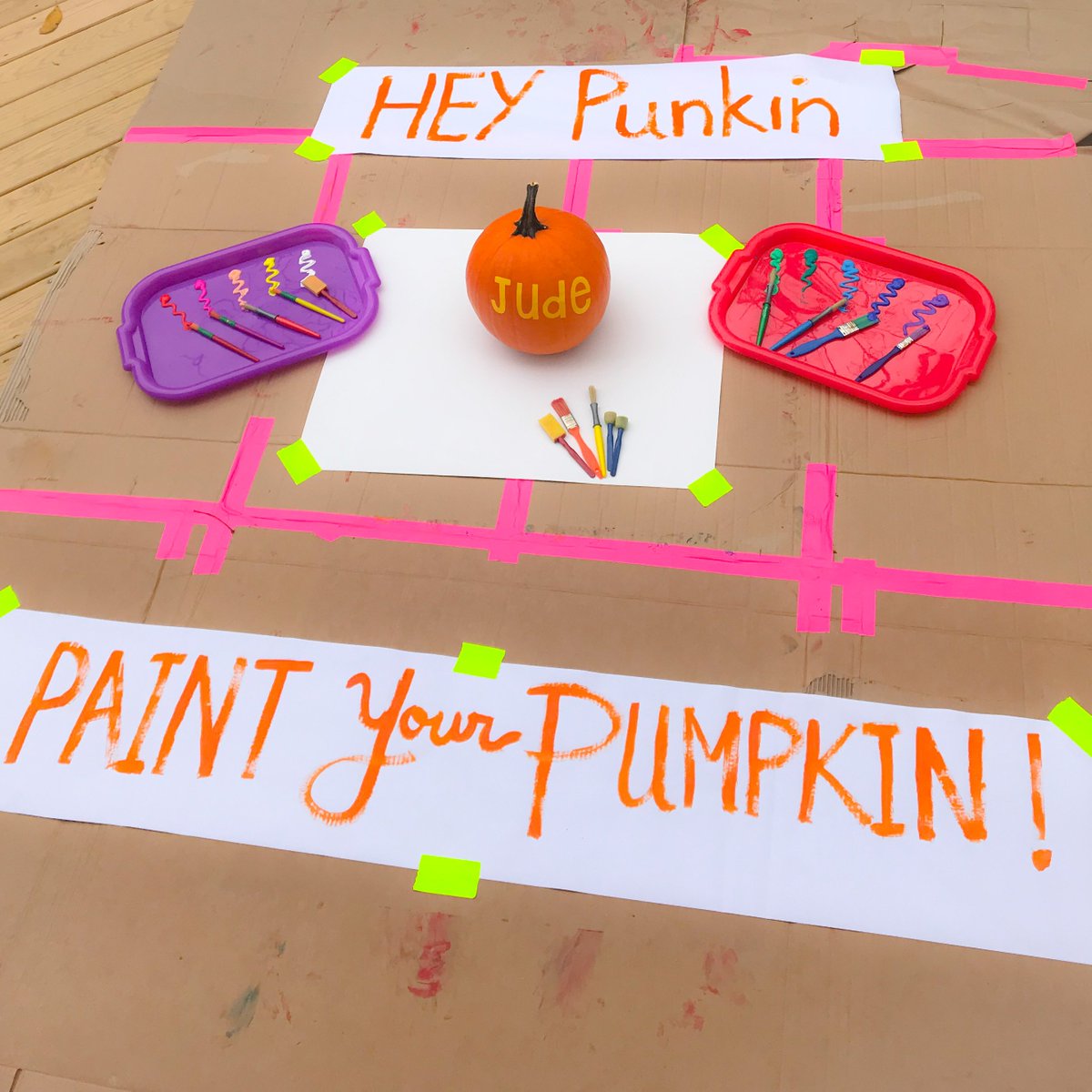 hct_fun's tweet photo. Jude painted his #pumpkin! #pumpkinpainting #sensoryplay #toddlerLife #boymom #messyplay #oneyearold #thatkidlife https://t.co/gJz1nRYDGU https://t.co/lHVJkEkB0H