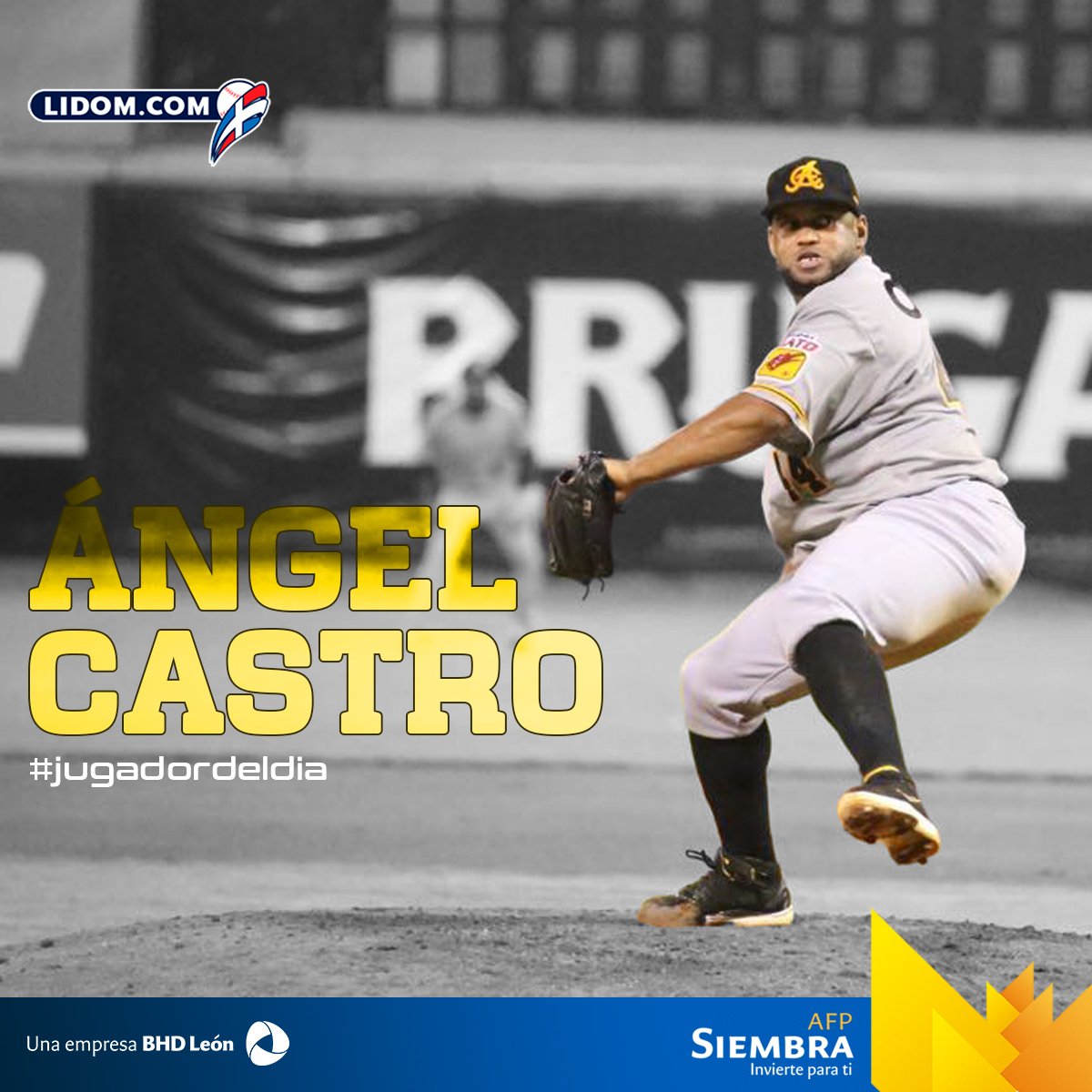 LIDOMRD's tweet photo. 6 entradas + 4 hits permitidos + 2 ponches para Ángel Castro de @aguilascibaenas. #JugadordelDía cortesía de @AFPSiembra https://t.co/edlRgB0zNW
