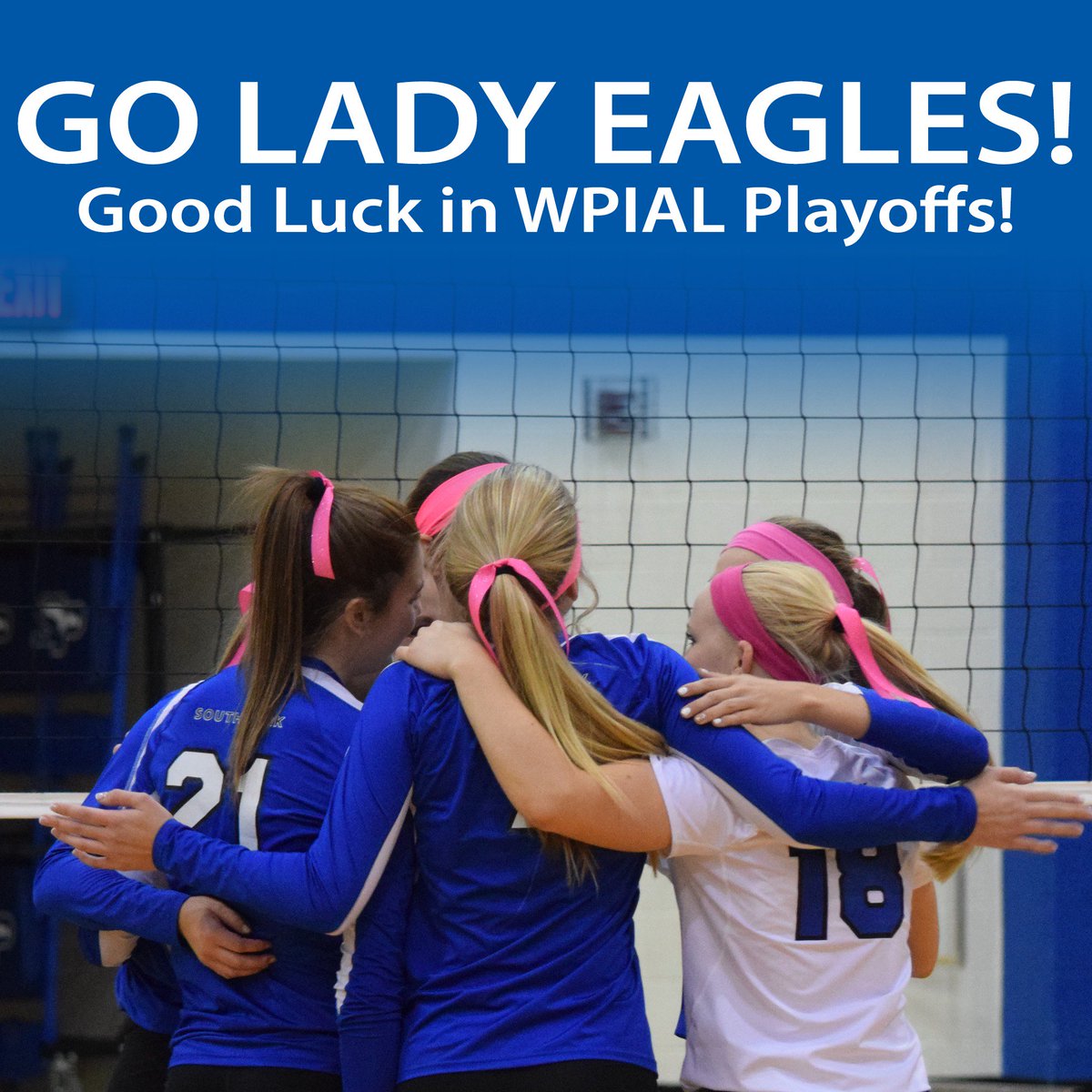 SPSDinfo's tweet photo. The South Park volleyball team plays Mohawk in the WPIAL playoffs tonight at 6 p.m. at North Allegheny. Go Lady Eagles! https://t.co/eB0IBiWMPZ