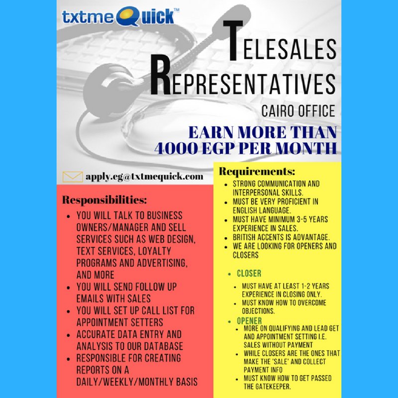 Geo_tmQPH's tweet photo. #jobsegypt #jobscairo #careeregypt #careercairo #txtmequickcairo #greatjobegypt #greatjobcairo #salesjobcairo #salesjobegypt https://t.co/mV4n6QtdO4