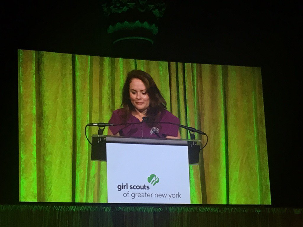 girlscoutsnyc's tweet photo. "Your circumstances do not define your future" honoree Jessica Rodriguez of @Univision tells Girl Scouts #GSWOD2017 https://t.co/1E6Vt3qVAo
