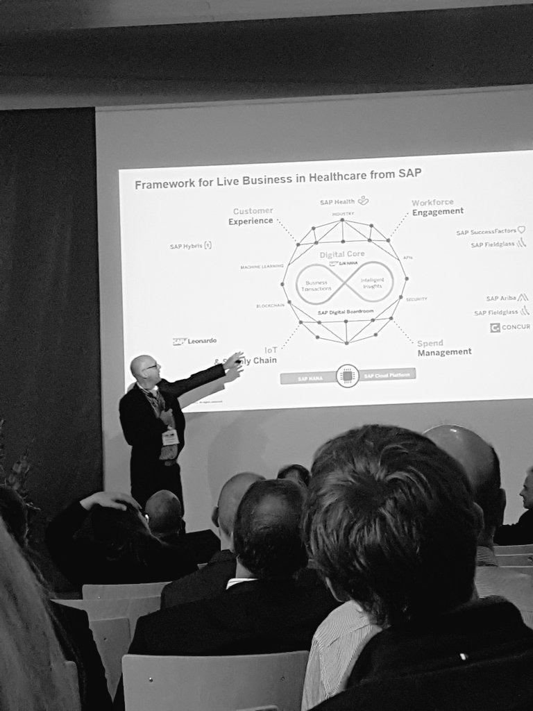 BioRNCluster's tweet photo. Delightful talk by @SAPHealth , many thanks to Clemens Suter-Crazzolara for joining the BioRN Annual Conference #BioRN2017 https://t.co/Ptq6vDTuJg