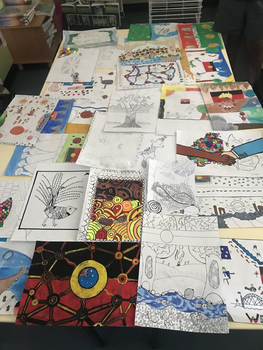 kate_tishler's tweet photo. I am so impressed with the efforts 5/6T have put into their class #Koori #art #projects! They are looking fantastic! 😄@Minto_P_S @VickiCraze https://t.co/REflQSoPRS