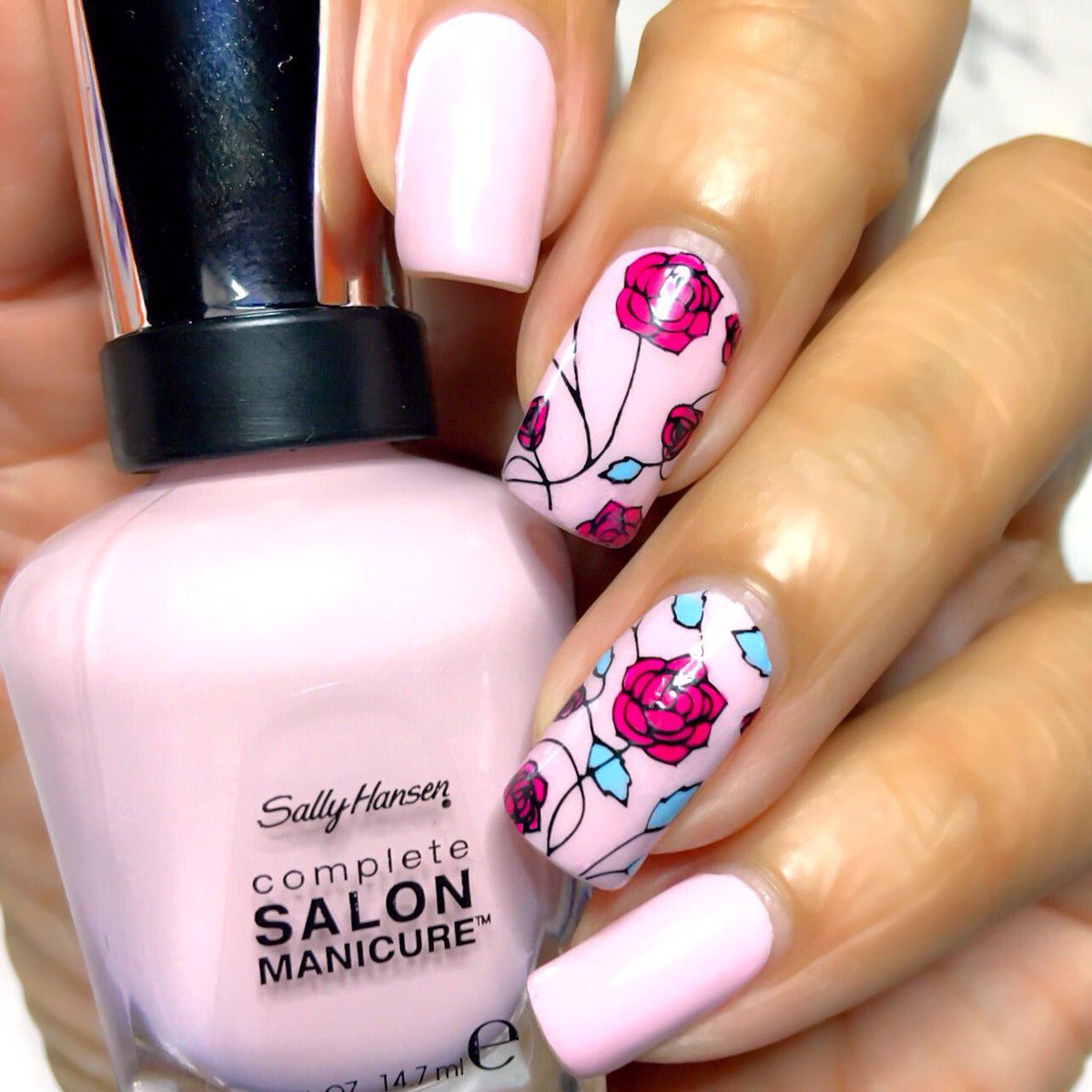 shazrocha's tweet photo. NEW @SallyHansenAU #CompleteSalonManicure ‘Marrakeshed From A Rose’ #SallyStyle #SallyHansen #notd #nailart https://t.co/3UzxWe1eeX https://t.co/17AKyvvpEP
