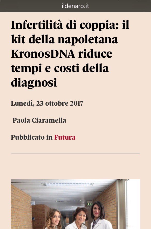 KronosDna's tweet photo. #KronosDNA #one4two #reproduction #infertilita #infertility #innovation #spinoff @ildenaro_it @UninaIT https://t.co/lDnXGDuQGp