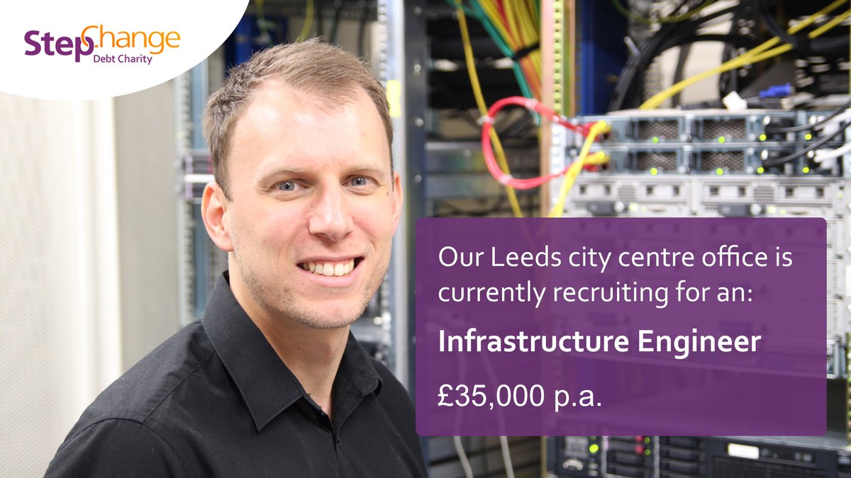StepChange's tweet image. We're looking for an experienced Infrastructure Engineer to join us in #Leeds. Apply online now &amp;gt;&amp;gt; ow.ly/Wxrm30g5DlA #jobs #nonprofit