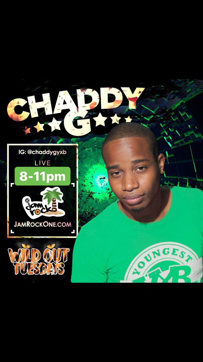 chaddygwho's tweet photo. https://t.co/FpxBAjoMHz or via the Jamrockone App 8-11pm #ChaddyGLive #YxBLive #Jamrockone https://t.co/MfjxxQ1JPq