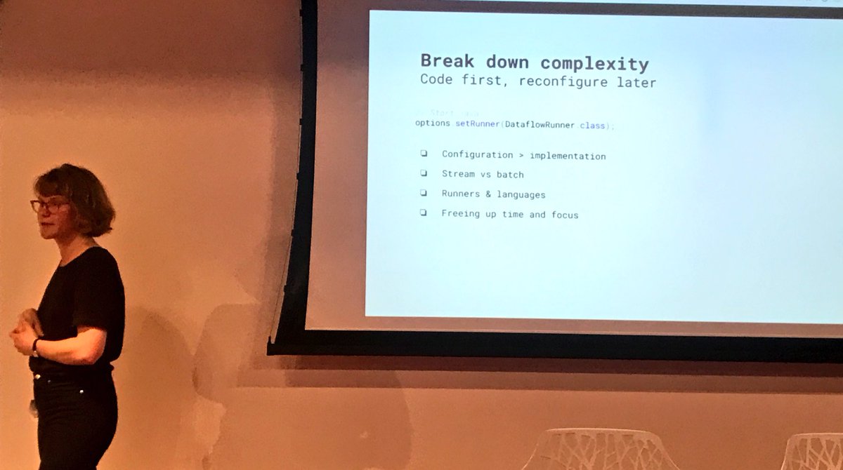 gretascript's tweet photo. .@indiefarmor deep diving into @ApacheBeam - spend your time on analyzing the data rather than managing the system #OpenSource https://t.co/uHoVFlPS28