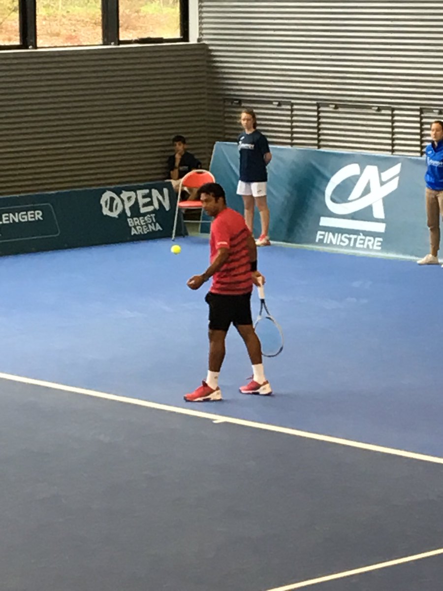 Nicolas29800's tweet photo. @Leander beat France in 1993 Davis Cup, but a pleasure to see him in @BrestArena for #OpenBrestArena https://t.co/7VKyzPq6sp