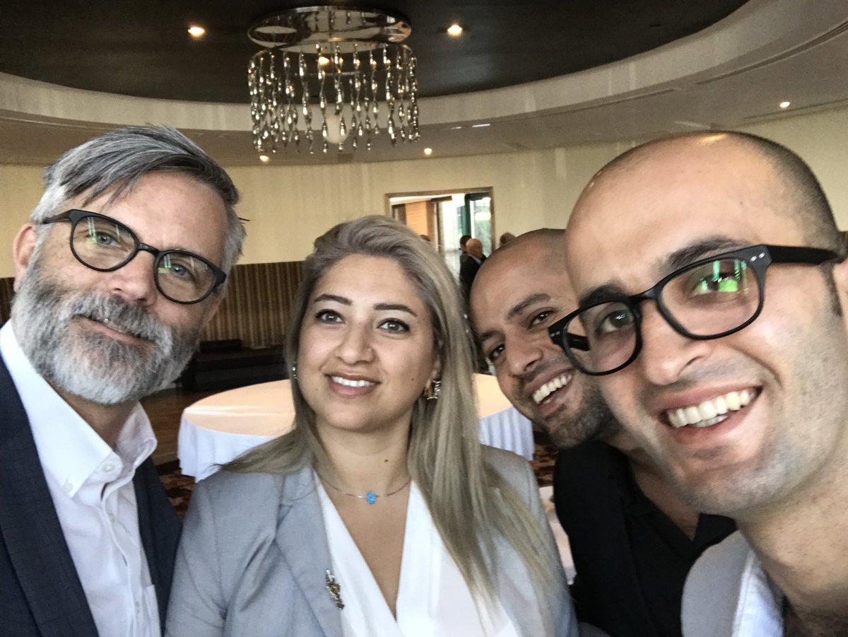 SamAdamsPDX's tweet photo. In Ramallah w/social/biz entrepreneurs, Ghana Abu Ta’a @GhadaAbuTaa1, Ashraf Ghandour @seedsofchange, Sari Taha (rawabi.ps) https://t.co/Xu7d36SGBZ