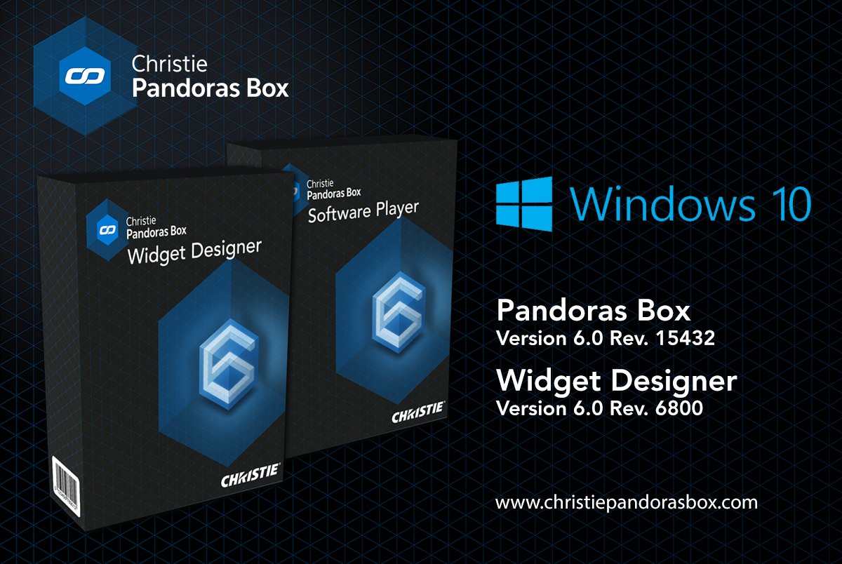 Christie_ProAV's tweet photo. #PandorasBox and #WidgetDesigner now support #Windows10. Make sure to download the latest revisions. https://t.co/bUYjMrHckQ