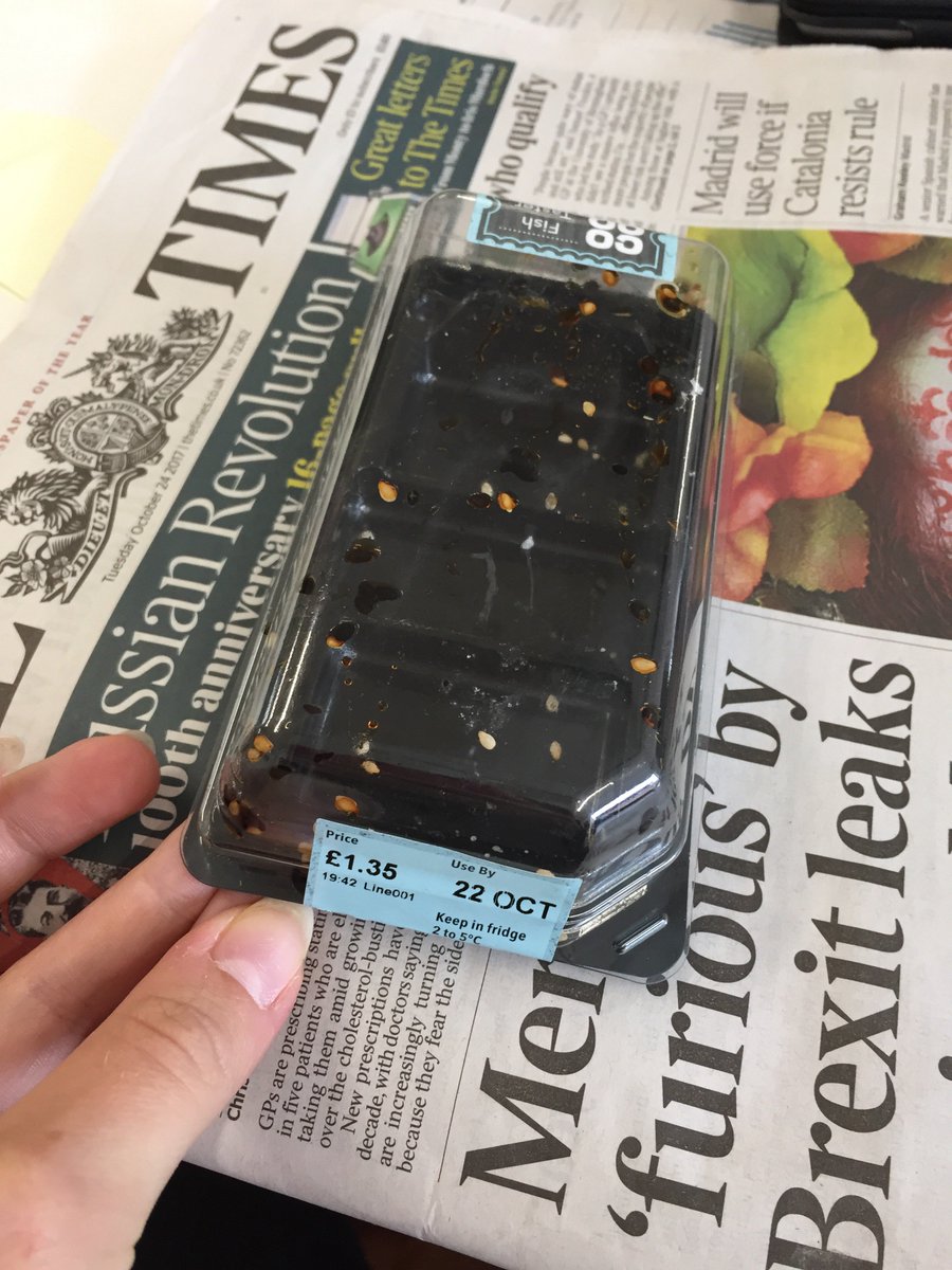 cloverlong6's tweet photo. Can’t believe I’ve just eaten this horrible sushi from @coopukfood next to #Arndale in #Manchester to find it went out of date 2 days ago! https://t.co/1BLeJvevFq