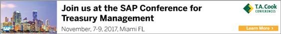 Join us at the #SAP Conference for Treasury Management in Miami - on November 7-9 #saptreasury #SAPFinance bit.ly/2y0FEQZ