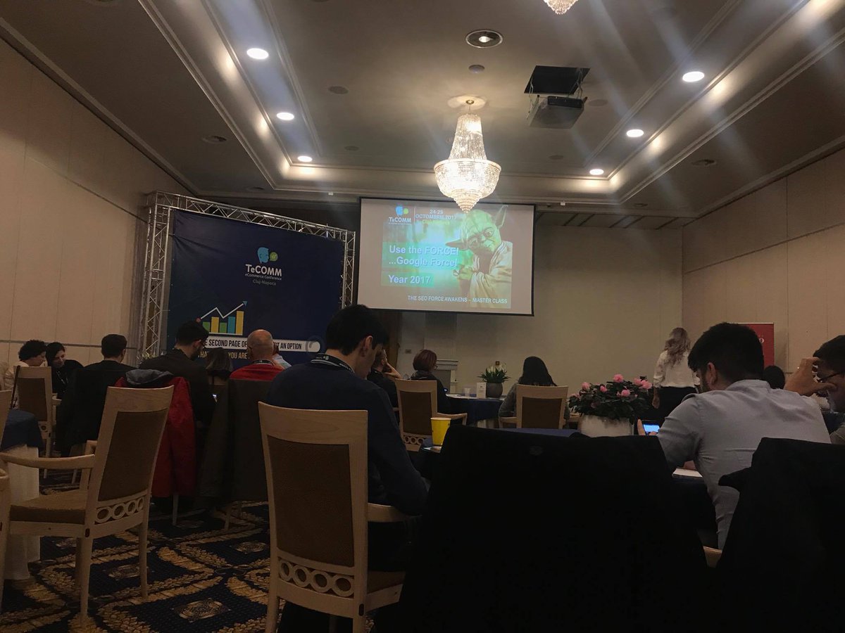 ImprezzioGlobal's tweet photo. Hello from @TeCommRo 😀 We're here for Ovidiu Joita's presentation about how to do #SEO in 2017 #TeCOMM #onlinemarketing https://t.co/Wa888DhEef