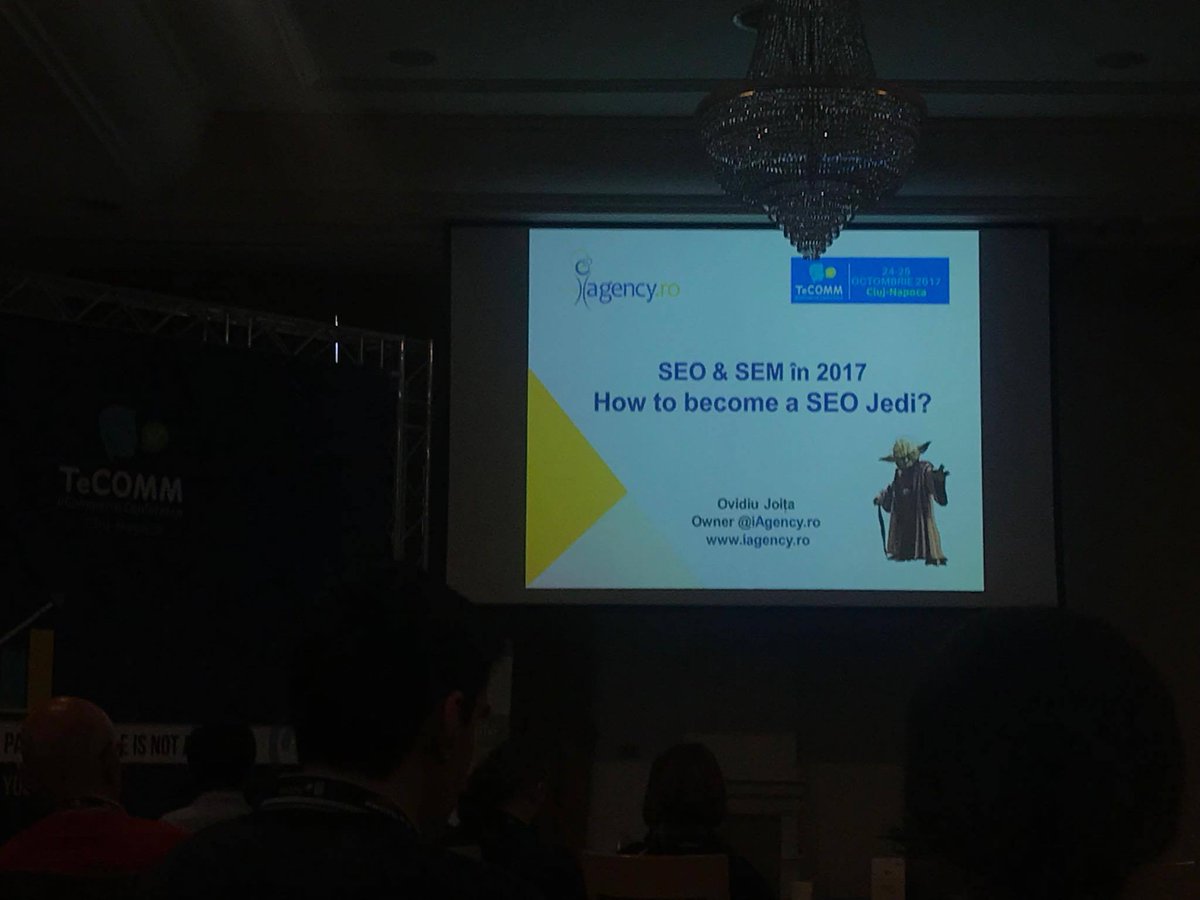 ImprezzioGlobal's tweet photo. Hello from @TeCommRo 😀 We're here for Ovidiu Joita's presentation about how to do #SEO in 2017 #TeCOMM #onlinemarketing https://t.co/Wa888DhEef