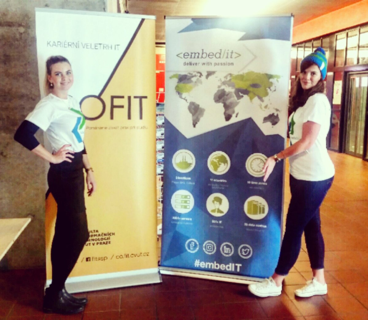 EmbedITCZ's tweet photo. Our recruitment team is ready to answer your question about us at @Co@FIT in ČVUT. #EmbedIT #IT #students https://t.co/3F0FAawhy7
