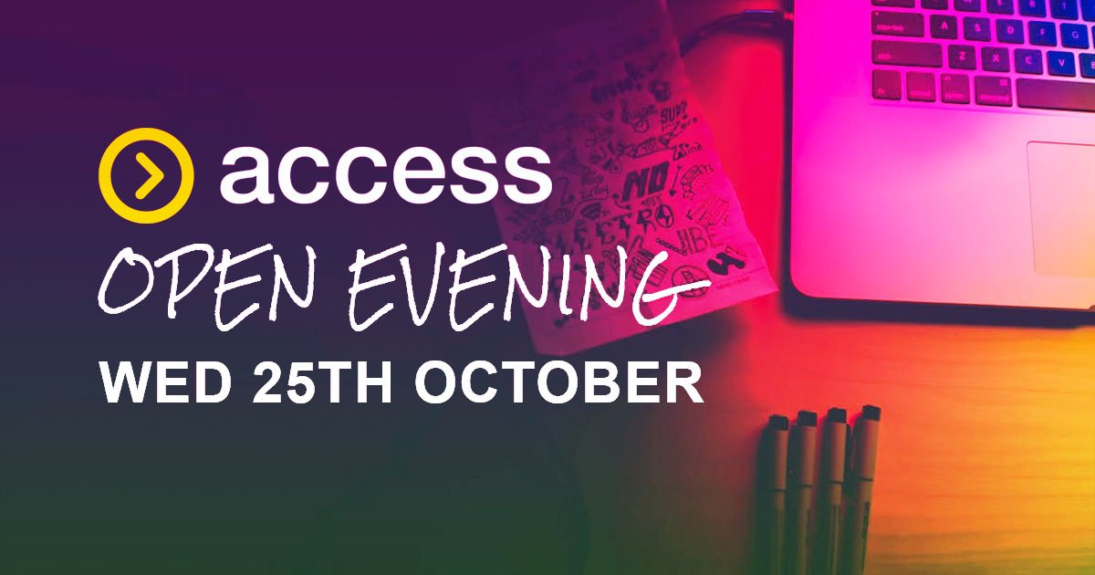 Access_Creative's tweet photo. 📢 DON'T FORGET
It's our Open Evening tomorrow and you can still sign up to attend!
Just follow this link ➡️ https://t.co/A2za5oeNPn https://t.co/IMxIslfraD