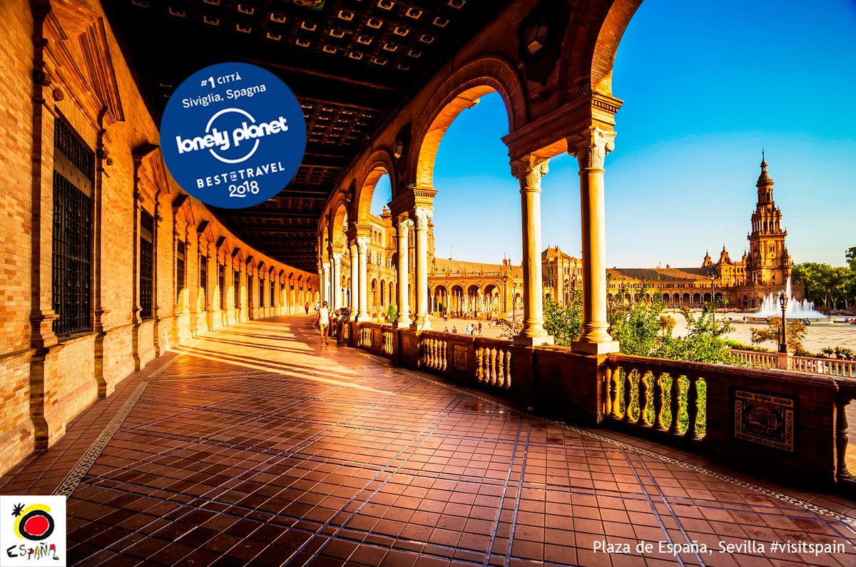 SpagnaInItalia's tweet photo. ¡Felicidades #Sevilla! La città è stata eletta come prima nella lista  Top Best In Travel 2018 di @lonelyplanetitalia @lonelyplanet_it https://t.co/PQCsXEPmgy