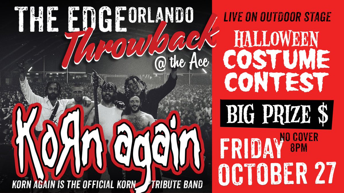 AceCafeUSA's tweet photo. @KornAgain Can't for you guys to rock Ace Cafe Orlando this Friday night! https://t.co/rpySG3tMmy