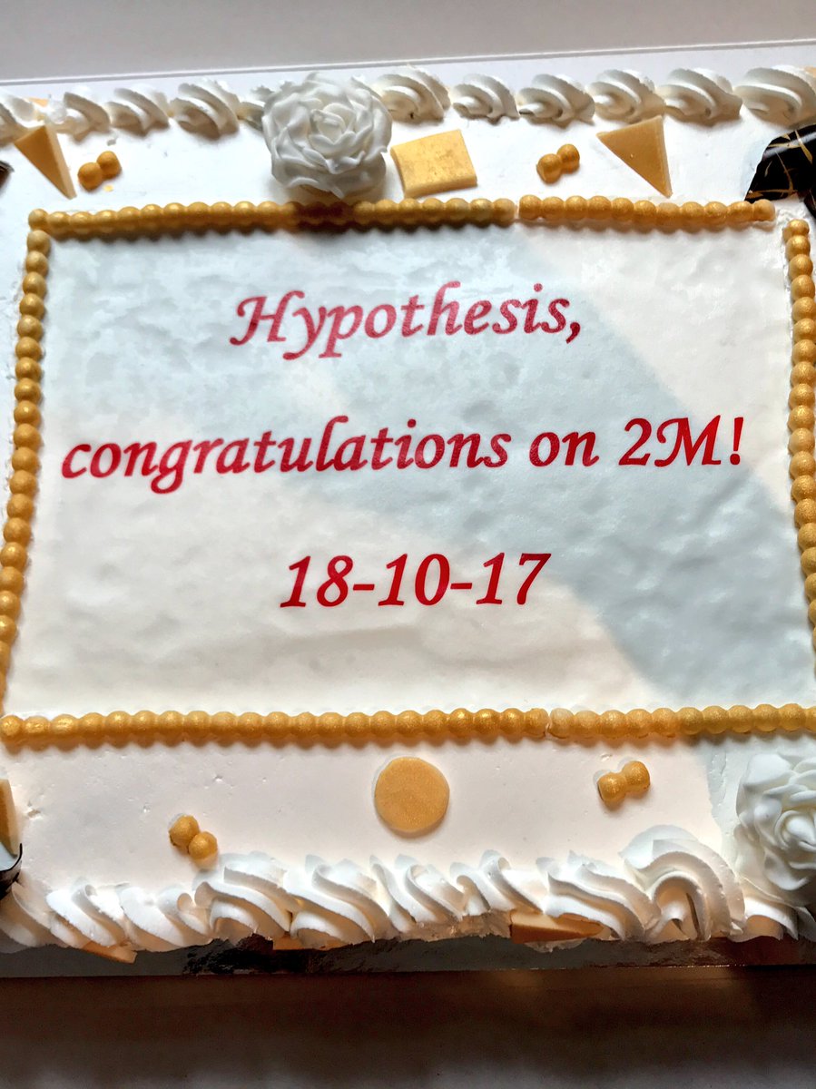 jomcentyre's tweet image. The icing on the cake! 2M Hypothesis annotations to date #osbazaar