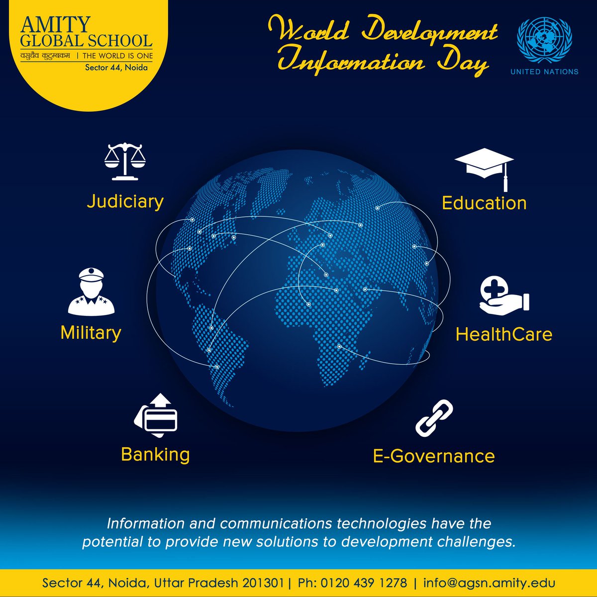 AGSNoida's tweet photo. World Development Information Day was designated as an opportunity to draw the attention of the world to #DevelopmentalChallenges. https://t.co/GM8Jf7rtwz