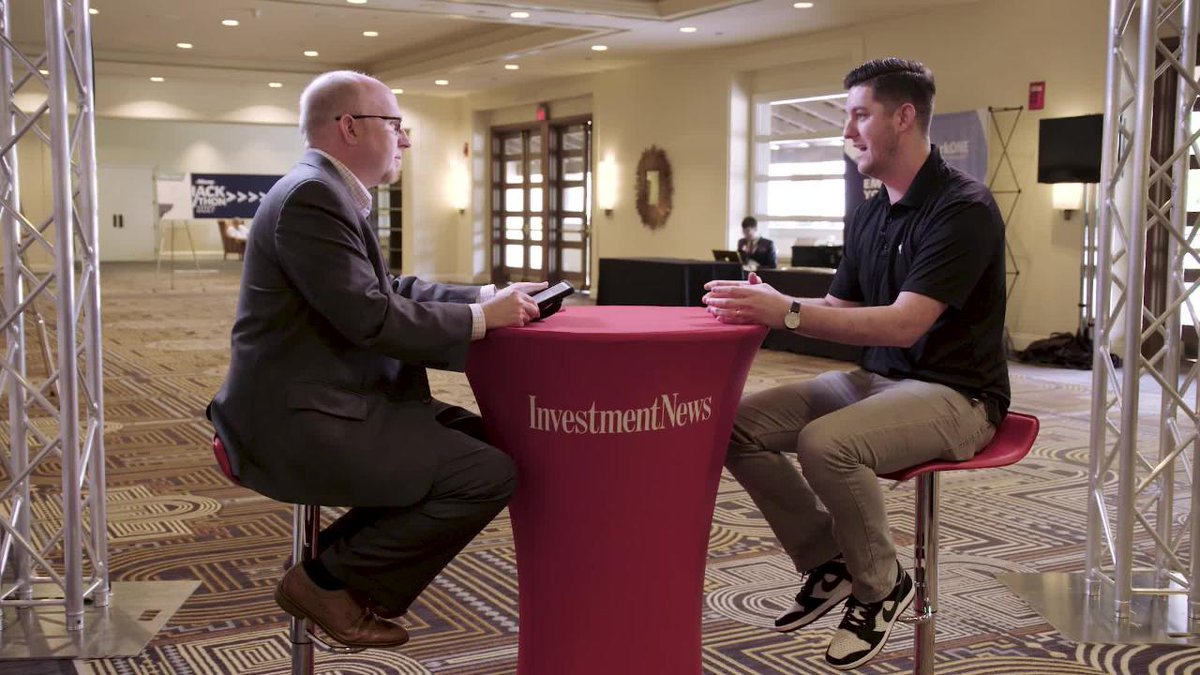 eMoneyAdvisor's tweet photo. .@KyleVanPelt spoke with @acketyack at #eMoneySummit17 to dispel the misconceptions about what #advisors need. https://t.co/l5TsXNZF7P https://t.co/KSIk2Pgfzm