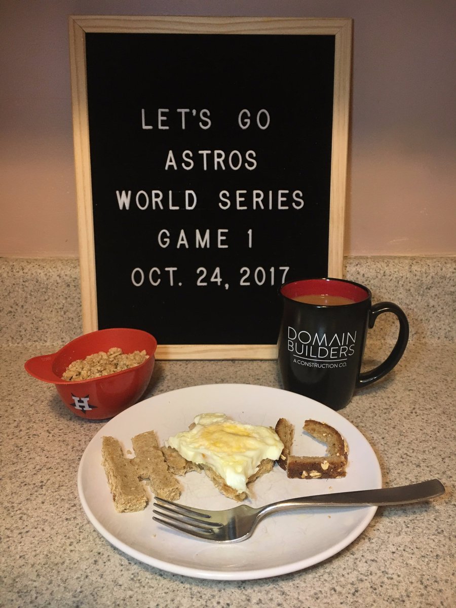 DomainBuilders's tweet photo. How we @DomainBuilders get ready in the morning. Go @Astros! #DomainBuilders #BreakfastOfChampions #WorldSeries #EarnHistory https://t.co/aH5yTHPKAd