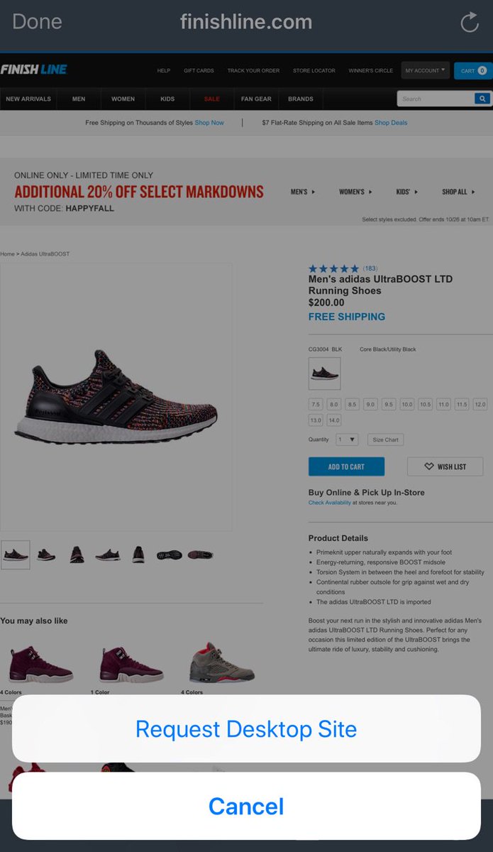 adidas mobile site