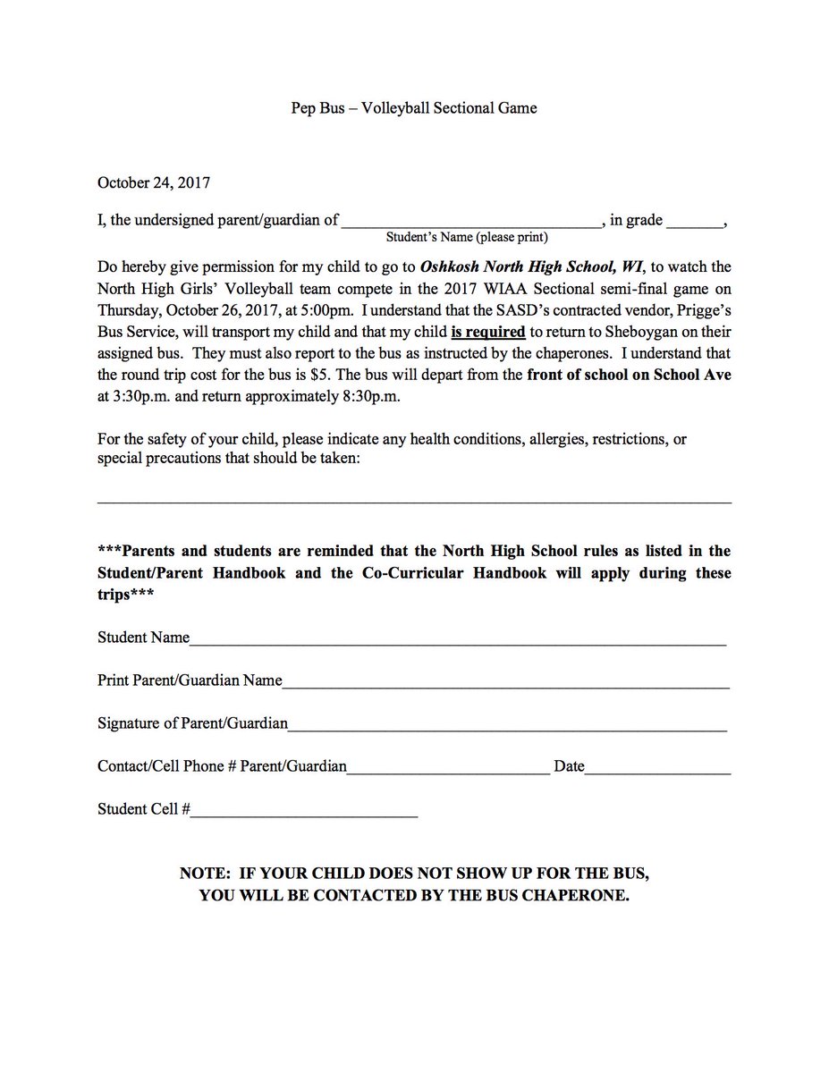 If there is enough interest we will be offering a pep bus for students to the volleyball sectional semifinal vs Oconomowoc this Thursday,