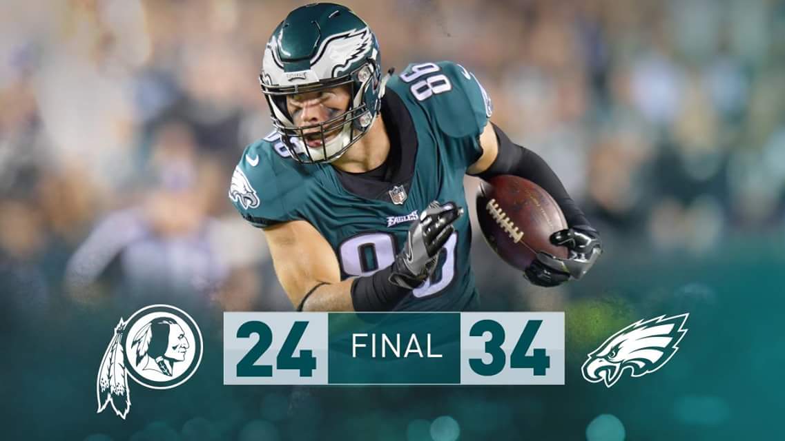 shakerz90's tweet photo. That's how my boys do it!!! @CharlesEmblerHD it was a good game!! #FlyEaglesFly #WASvsPHI #phillyforever https://t.co/EGEZAilEST