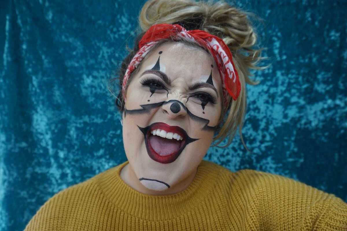 R_doyle_makeup's tweet photo. Quick tutorial on this now over on Instagram and Facebook #gangsterclown Inspired by the one and only @Chrisspymakeup https://t.co/LRQsLRy0da
