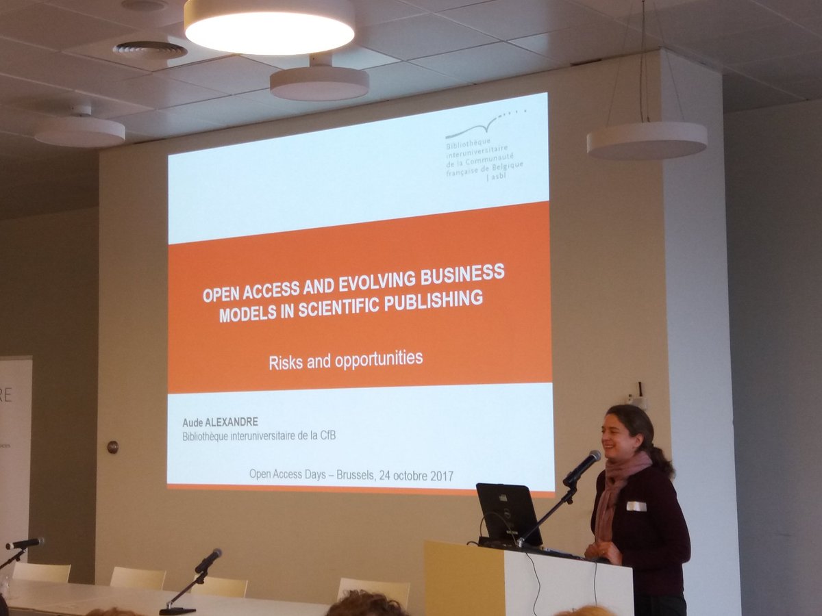 ivnieuwe's tweet photo. Aude Alexandre (BICFB) on Open Access and evolving business models in publishing #openaccess_be https://t.co/cnYiwh15hO