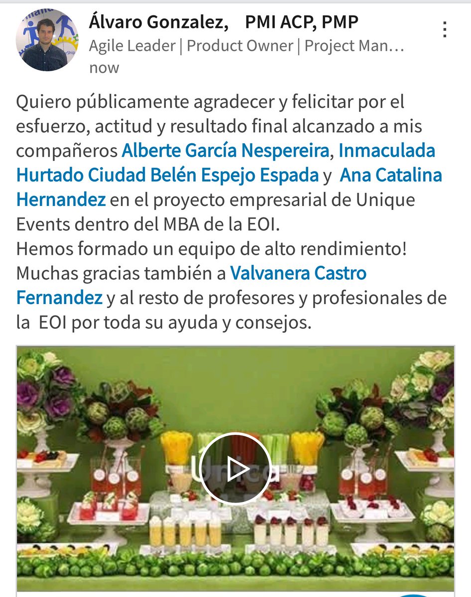 alvaro_glezr's tweet photo. Mil gracias x actitud y resultado final a mis compañeros en el proyecto empresarial Unique Events del #MBA @eoi  https://t.co/x3jboqgGAy https://t.co/PhZqObp5L2