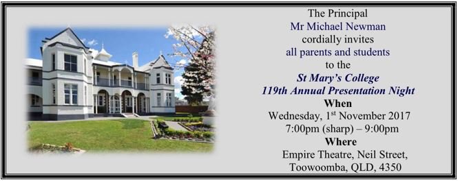 StMarysTmba's tweet photo. Presentation Night 2017 Wednesday 1st November #stmarystmba
https://t.co/LOvrvKnIxc https://t.co/dsV3LLJF2g