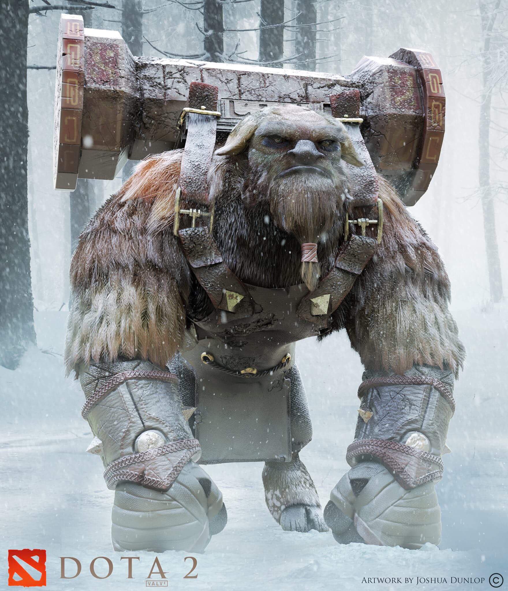 𝕁𝕠𝕤𝕙𝕦𝕒 𝔻𝕦𝕟𝕝𝕠𝕡 on Twitter: "Earthshaker from Dota 2! Created with the