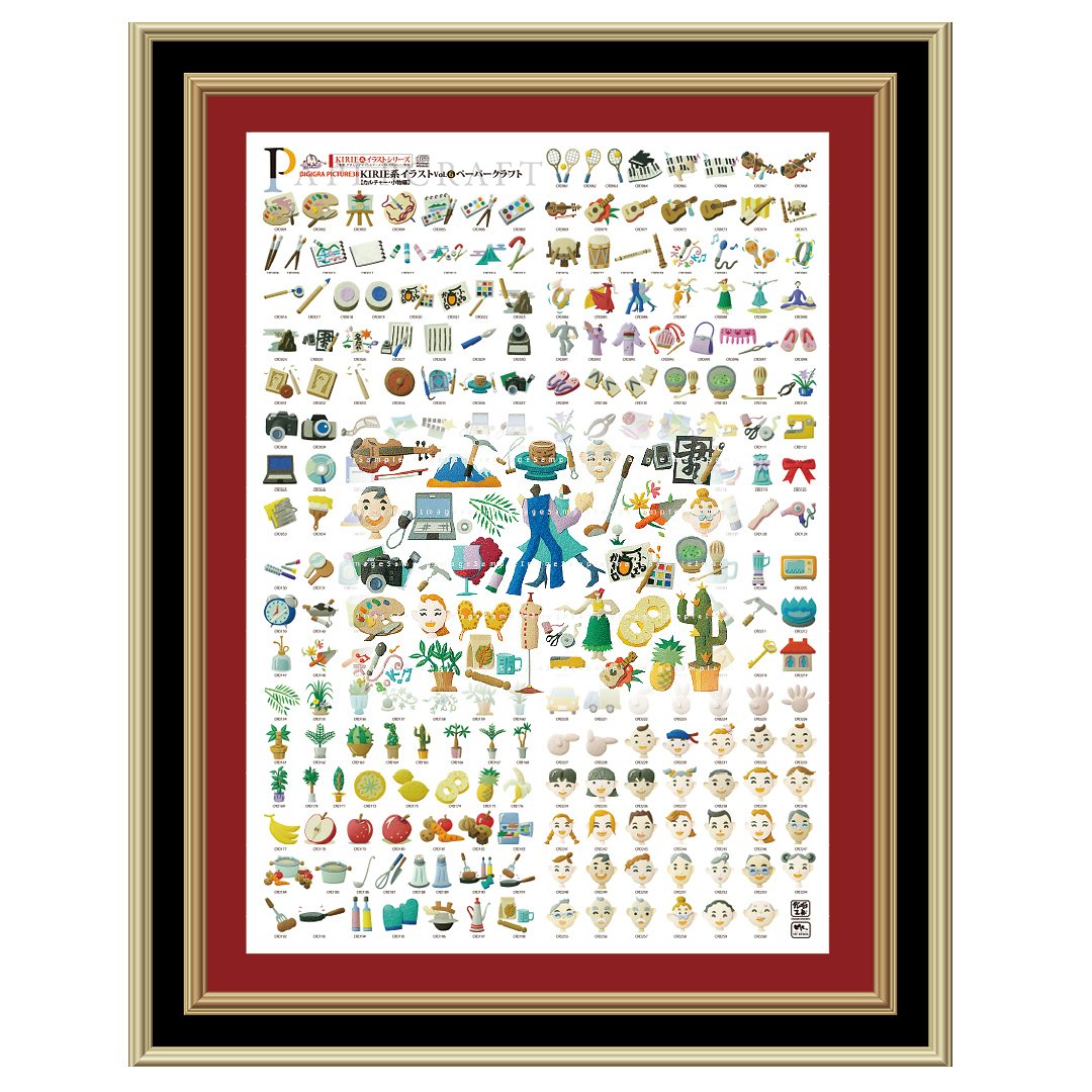 デザイン Dtp素材のつぶやき Auf Twitter Digigrapicture6 ベクトル3dパーツ ブレンドイメージに入っている パスブレンドの額縁にマーメイド紙切り絵イラストサンプルを入れてます チラシに擬似の額縁 でデザインという手もあります 簡単ですみません 額縁