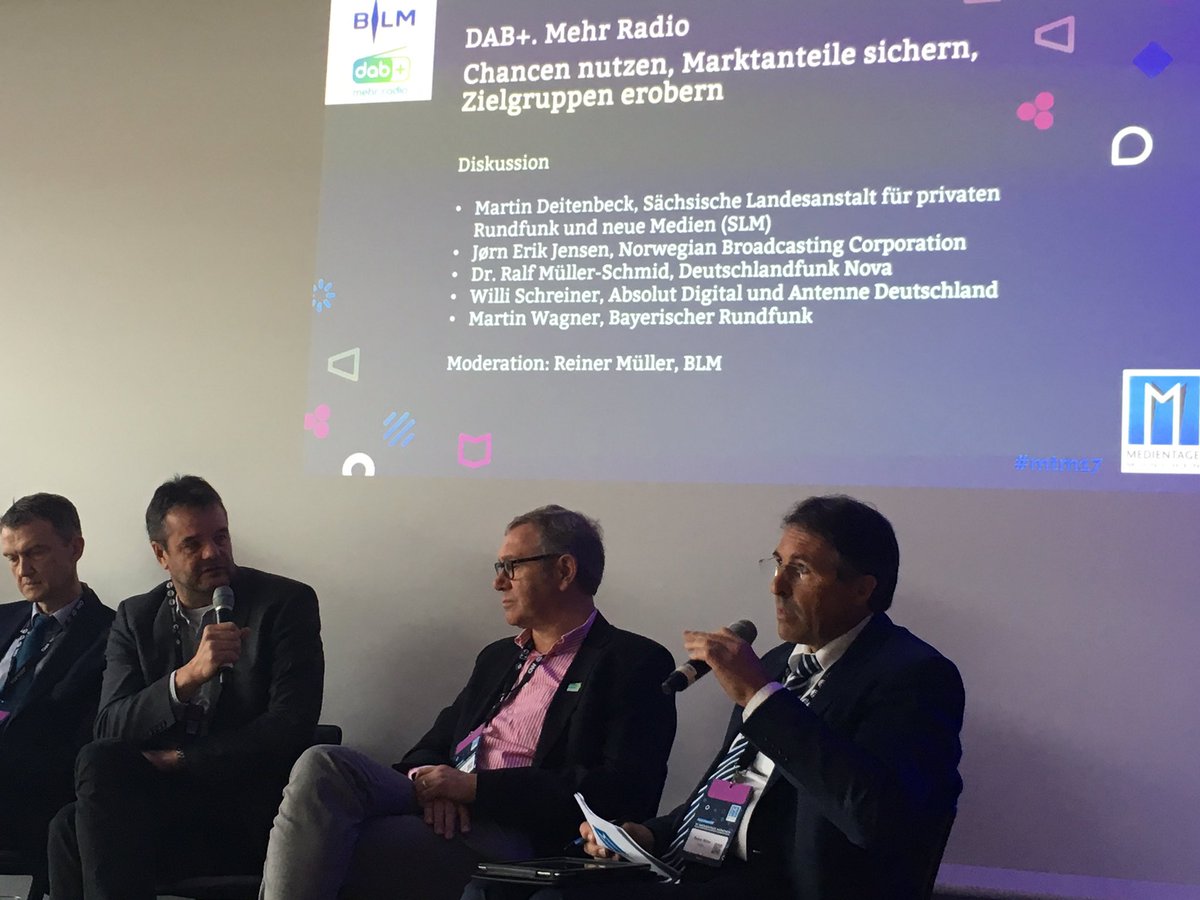 BLM_Bayern's tweet photo. 2. DAB-Bundesmux: wenn alles glatt läuft und keine Klagen kommen, kann er wohl im Herbst/Winter 2018 starten. #mtm17 https://t.co/y5ILSstiBb