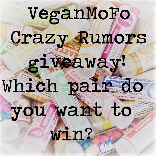 VeganMofo's tweet photo. Fancy winning some lovely @CrazyRumors lip balms? Head over to our blog to find out how. https://t.co/udlv5BTAfB #vgnmf17 https://t.co/tY6NXCBPCZ