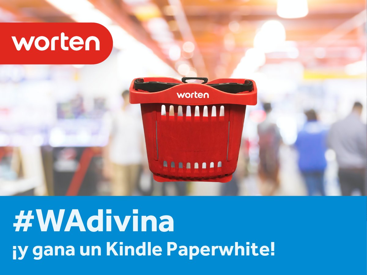 WortenES's tweet photo. ¡Sorteo expréss! 
 Adivina, adivinanza... ¿Cuántos Kindle España PaperWhite caben en la cesta #Worten? ¡Haz tu apuesta junto a #WAdivina y entra en el sorteo! ¡Puedes llevarte uno a casa! https://t.co/8RssNAZITz