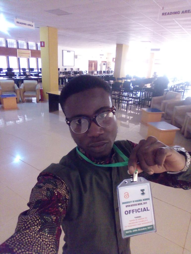 osinachiart's tweet photo. Ready to celebrate @Open_access here @openaccessunn The venue is all set. @INASPinfo @helenekez
#OAWeek2017 #OAWeekUNN #OpenInOrderTo https://t.co/GtRzkuubvQ