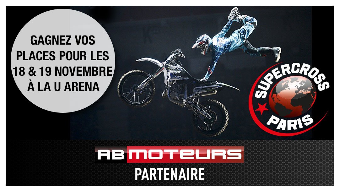 chaine_automoto's tweet photo. Le #Supercross est de retour à Paris du 18 au 19 novembre ! Gagnez vos places l'événement à la @UArena ! 
►https://t.co/Ed9VC2nCRI https://t.co/qN9G6OrknT